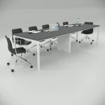 Ear Meeting Table with Medium Leg (Anthracite) 3